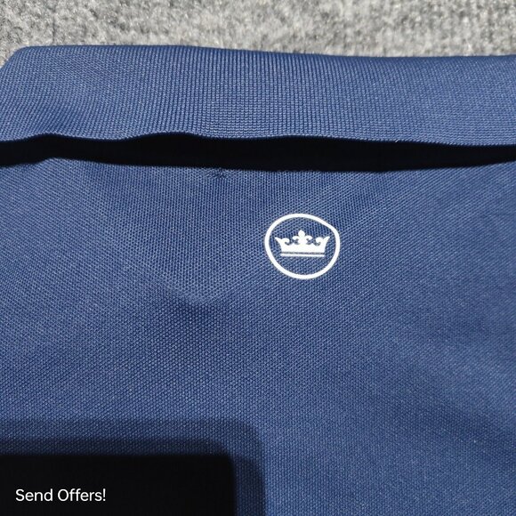 Peter Millar Summer Comfort Polo Shirt Navy Blue Performance Men's XL - Picture 5 of 6